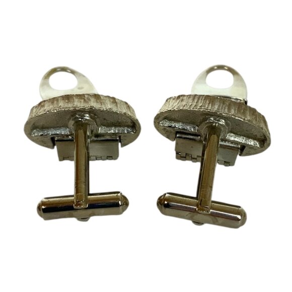 Vintage Envoy Blue Stone Cufflinks With Box Mens Jewelry Accessory - Picture 3 of 4